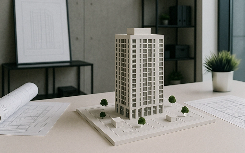 Incorporadora imobiliária apresenta maquete de empreendimento